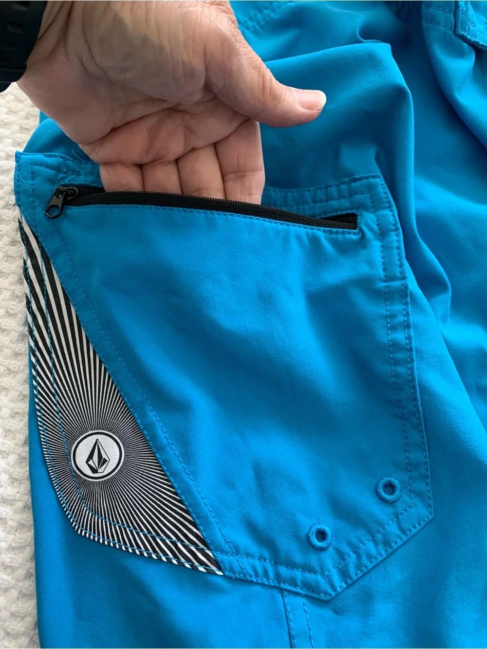 Volcom Men’s Blue Swim Trunks Size 33 Waist